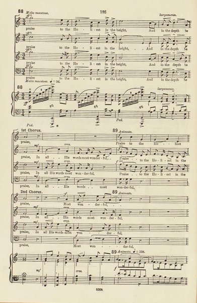 The dream of Gerontius : (Op.38) / by cardinal Newman ; set to music for mezzo-soprano, tenor, and bass soli, chorus and orchestra by Edward Elgar