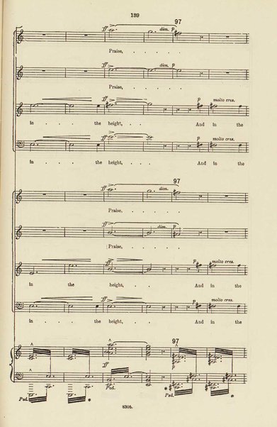 The dream of Gerontius : (Op.38) / by cardinal Newman ; set to music for mezzo-soprano, tenor, and bass soli, chorus and orchestra by Edward Elgar