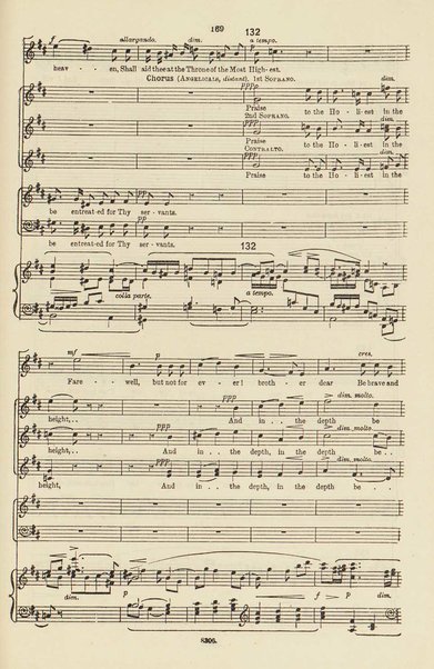 The dream of Gerontius : (Op.38) / by cardinal Newman ; set to music for mezzo-soprano, tenor, and bass soli, chorus and orchestra by Edward Elgar