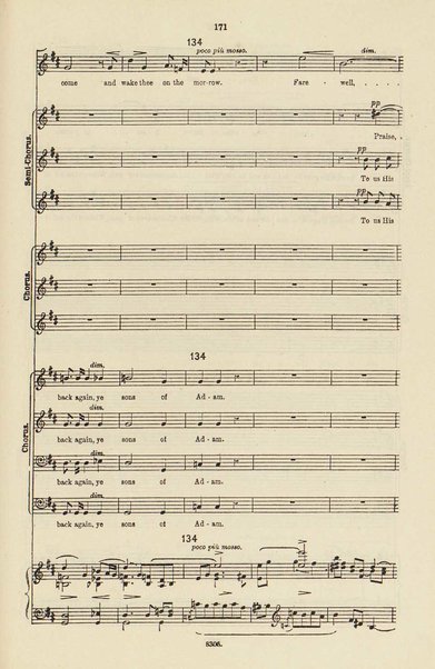 The dream of Gerontius : (Op.38) / by cardinal Newman ; set to music for mezzo-soprano, tenor, and bass soli, chorus and orchestra by Edward Elgar