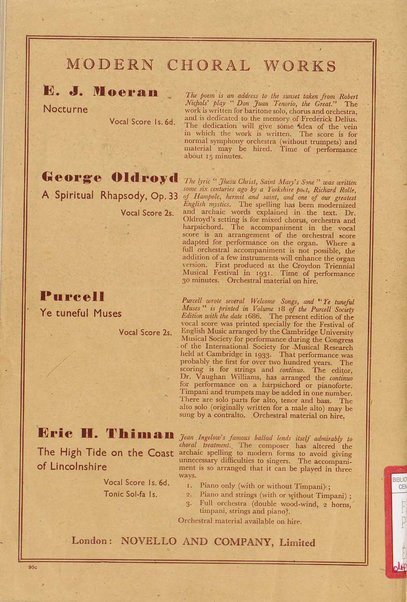 The dream of Gerontius : (Op.38) / by cardinal Newman ; set to music for mezzo-soprano, tenor, and bass soli, chorus and orchestra by Edward Elgar