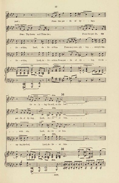 The dream of Gerontius : (Op.38) / by cardinal Newman ; set to music for mezzo-soprano, tenor, and bass soli, chorus and orchestra by Edward Elgar