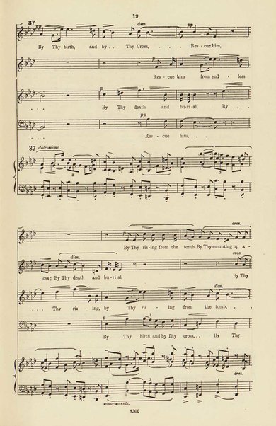 The dream of Gerontius : (Op.38) / by cardinal Newman ; set to music for mezzo-soprano, tenor, and bass soli, chorus and orchestra by Edward Elgar