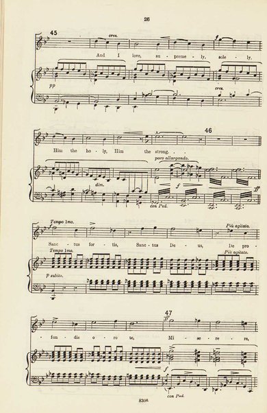 The dream of Gerontius : (Op.38) / by cardinal Newman ; set to music for mezzo-soprano, tenor, and bass soli, chorus and orchestra by Edward Elgar