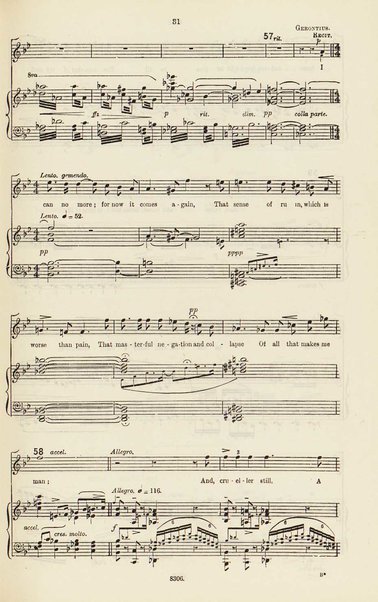 The dream of Gerontius : (Op.38) / by cardinal Newman ; set to music for mezzo-soprano, tenor, and bass soli, chorus and orchestra by Edward Elgar