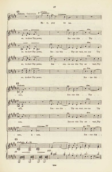 The dream of Gerontius : (Op.38) / by cardinal Newman ; set to music for mezzo-soprano, tenor, and bass soli, chorus and orchestra by Edward Elgar