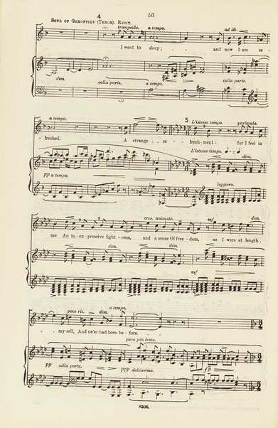 The dream of Gerontius : (Op.38) / by cardinal Newman ; set to music for mezzo-soprano, tenor, and bass soli, chorus and orchestra by Edward Elgar