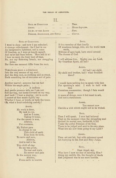 The dream of Gerontius : (Op.38) / by cardinal Newman ; set to music for mezzo-soprano, tenor, and bass soli, chorus and orchestra by Edward Elgar