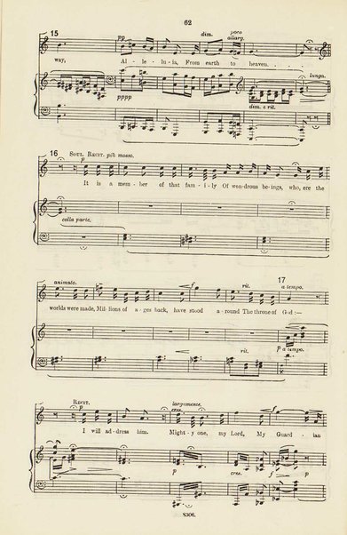 The dream of Gerontius : (Op.38) / by cardinal Newman ; set to music for mezzo-soprano, tenor, and bass soli, chorus and orchestra by Edward Elgar