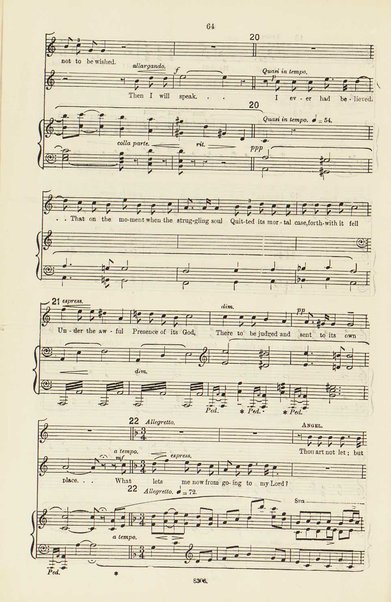 The dream of Gerontius : (Op.38) / by cardinal Newman ; set to music for mezzo-soprano, tenor, and bass soli, chorus and orchestra by Edward Elgar