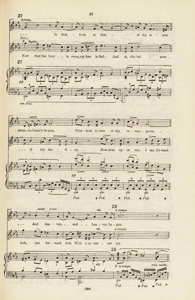 The dream of Gerontius : (Op.38) / by cardinal Newman ; set to music for mezzo-soprano, tenor, and bass soli, chorus and orchestra by Edward Elgar