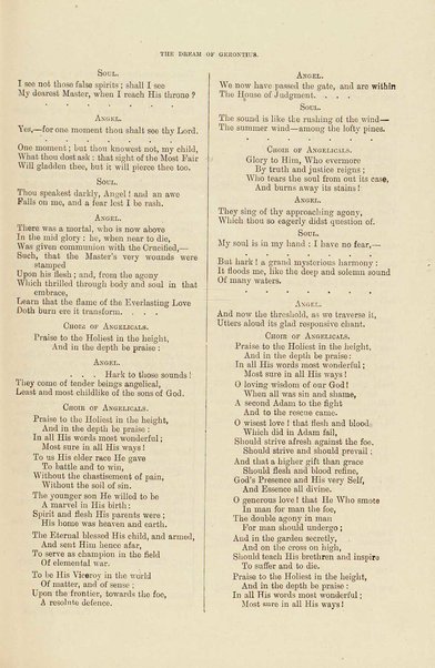 The dream of Gerontius : (Op.38) / by cardinal Newman ; set to music for mezzo-soprano, tenor, and bass soli, chorus and orchestra by Edward Elgar