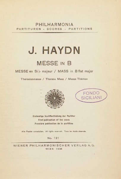 Messe in B : Theresienmesse / J. Haydn