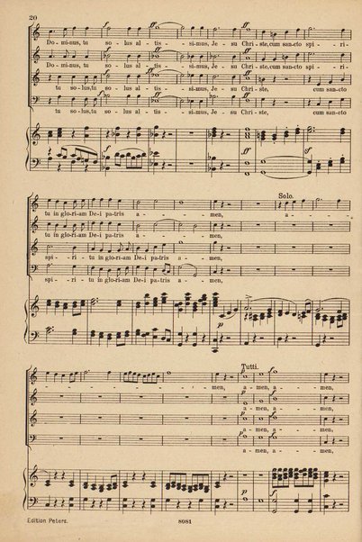 C dur Messe für 4 Solostimmen, Chor u. Orchester : Op. 86 / von L. van Beethoven ; Klavierauszug