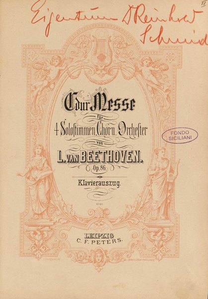 C dur Messe für 4 Solostimmen, Chor u. Orchester : Op. 86 / von L. van Beethoven ; Klavierauszug