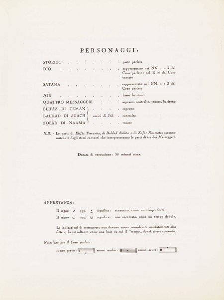 Job : una sacra rappresentazione / Luigi Dallapiccola ; riduzione per canto epianoforte di Pietro Scarpini