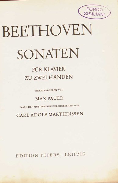 Sonaten für Klavier zu zwei Händen. 2
