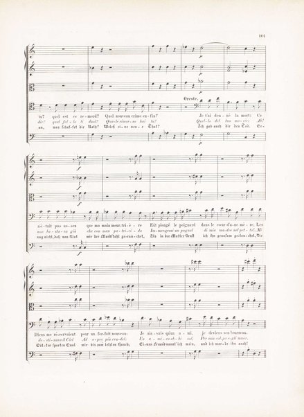 Iphigénie en Tauride : tragédie en quatre actes / musique de Gluck ; poëme de Guillard ; texte allemane de P. Cornelius ; texte italien de G. Zàffira