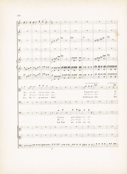 Iphigénie en Tauride : tragédie en quatre actes / musique de Gluck ; poëme de Guillard ; texte allemane de P. Cornelius ; texte italien de G. Zàffira