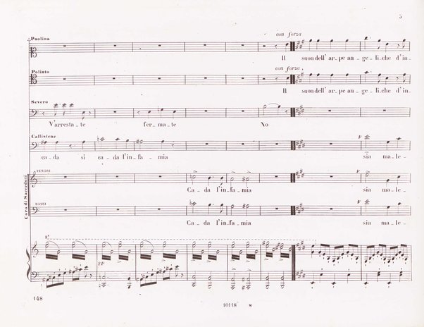 Poliuto : opera in 3 atti / poesia di Salvatore Cammarano ; musica di G. Donizetti ; sola e vera riduzione della partitura fatta in Parigi nel 1840 dallo stesso autore, per canto e pianoforte