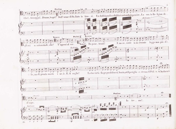 Poliuto : opera in 3 atti / poesia di Salvatore Cammarano ; musica di G. Donizetti ; sola e vera riduzione della partitura fatta in Parigi nel 1840 dallo stesso autore, per canto e pianoforte