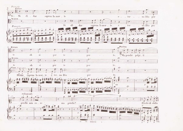 Poliuto : opera in 3 atti / poesia di Salvatore Cammarano ; musica di G. Donizetti ; sola e vera riduzione della partitura fatta in Parigi nel 1840 dallo stesso autore, per canto e pianoforte