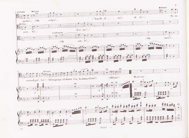 Poliuto : opera in 3 atti / poesia di Salvatore Cammarano ; musica di G. Donizetti ; sola e vera riduzione della partitura fatta in Parigi nel 1840 dallo stesso autore, per canto e pianoforte