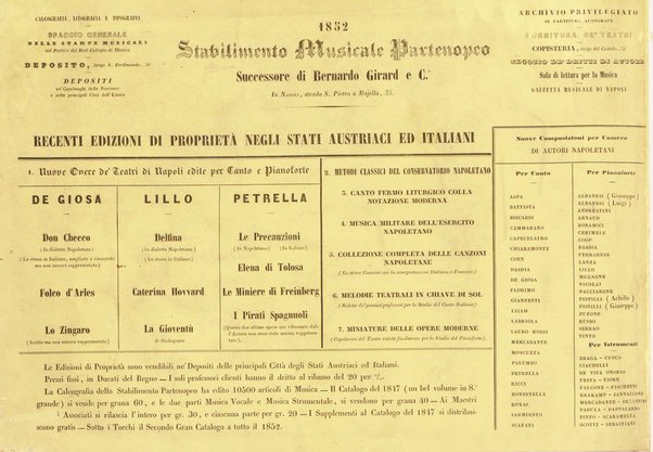 Poliuto : opera in 3 atti / poesia di Salvatore Cammarano ; musica di G. Donizetti ; sola e vera riduzione della partitura fatta in Parigi nel 1840 dallo stesso autore, per canto e pianoforte