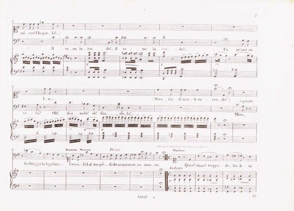 Poliuto : opera in 3 atti / poesia di Salvatore Cammarano ; musica di G. Donizetti ; sola e vera riduzione della partitura fatta in Parigi nel 1840 dallo stesso autore, per canto e pianoforte