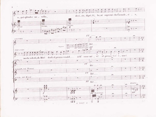 La favorita : melodramma in quattro atti / dall'idioma francese recato in italiano da F. Jannetti ; posto in musica dal cav.e G. Donizetti