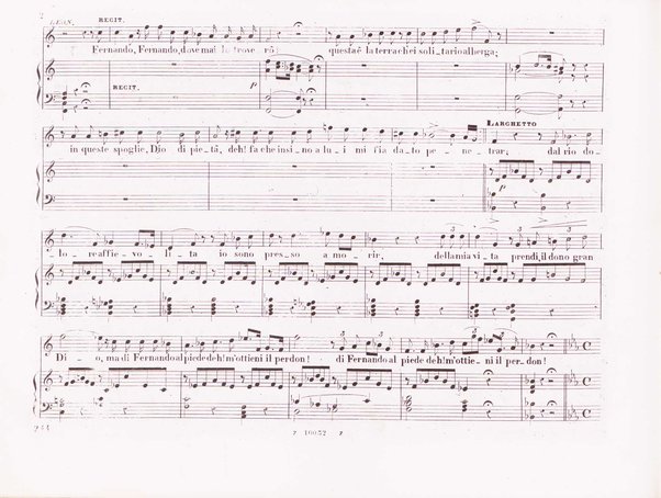 La favorita : melodramma in quattro atti / dall'idioma francese recato in italiano da F. Jannetti ; posto in musica dal cav.e G. Donizetti