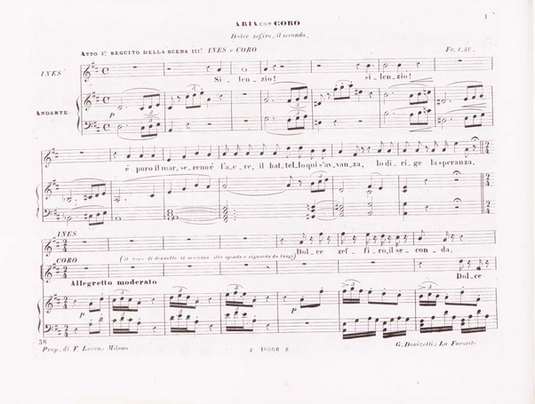La favorita : melodramma in quattro atti / dall'idioma francese recato in italiano da F. Jannetti ; posto in musica dal cav.e G. Donizetti