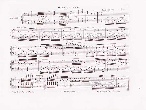 La favorita : melodramma in quattro atti / dall'idioma francese recato in italiano da F. Jannetti ; posto in musica dal cav.e G. Donizetti