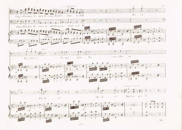 Anna Bolena : tragedia lirica di F. Romani / musica del maestro G. Donizetti