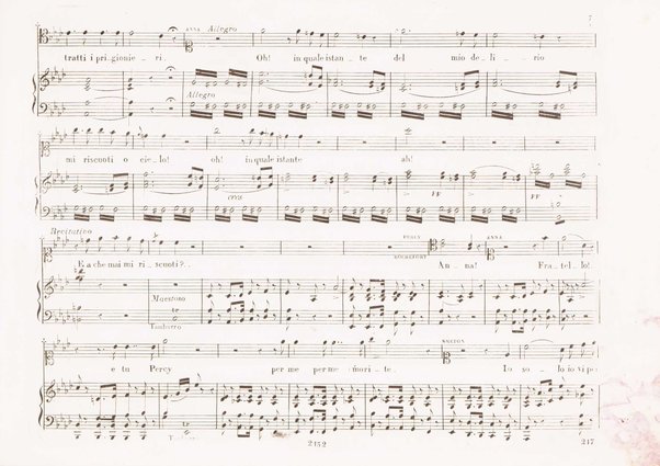 Anna Bolena : tragedia lirica di F. Romani / musica del maestro G. Donizetti