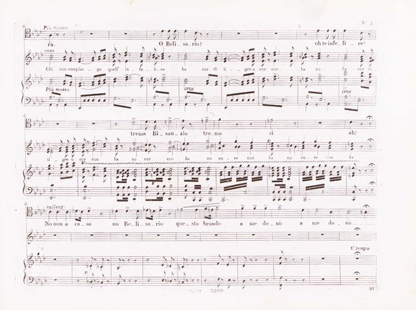 Belisario : melodramma tragico di S. Cammarano / posto in musica dal M°. cavaliere Donizetti ; ridotto con accomp.to di pianoforte dallo stesso