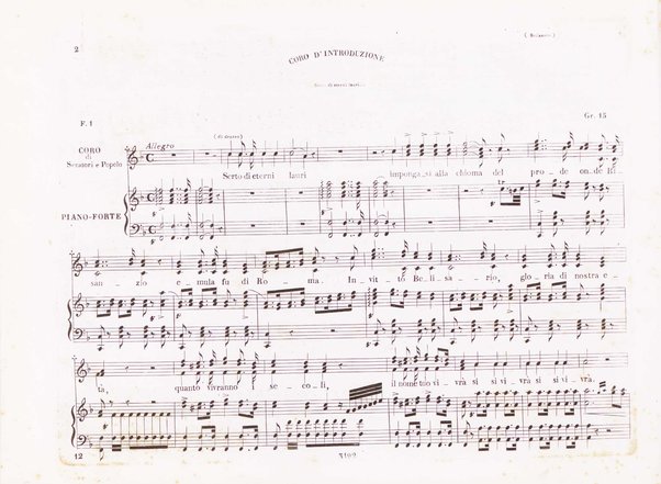 Belisario : melodramma tragico di S. Cammarano / posto in musica dal M°. cavaliere Donizetti ; ridotto con accomp.to di pianoforte dallo stesso