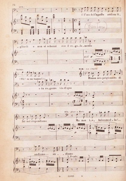 La figlia del reggimento : melodramma in due atti / G. Donizetti