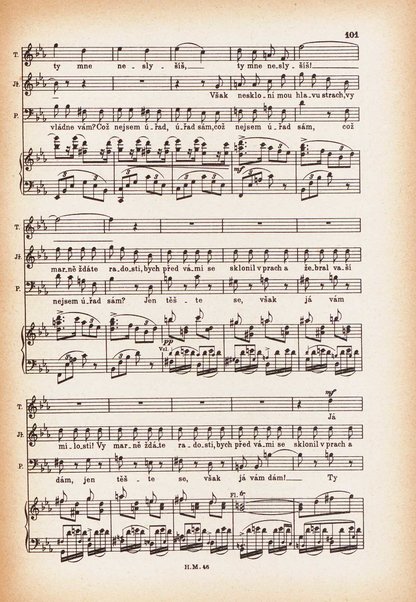 Jakobín : opera o třech dějstvích : op. 84 / Antonín Dvořák ; text napsala Marie Cervinková-Riegrová ; klavírní výtah se zpěvy upravil Roman Veselý