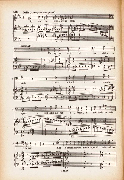 Jakobín : opera o třech dějstvích : op. 84 / Antonín Dvořák ; text napsala Marie Cervinková-Riegrová ; klavírní výtah se zpěvy upravil Roman Veselý