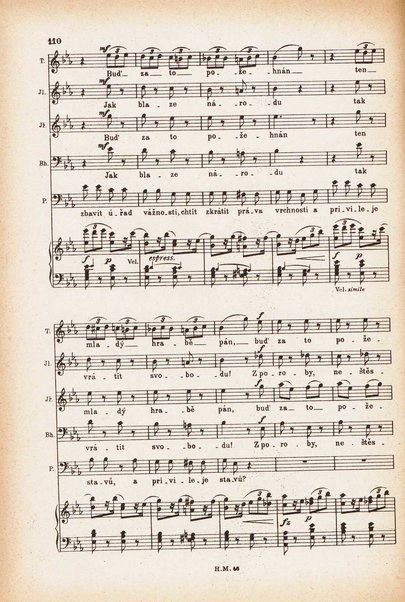 Jakobín : opera o třech dějstvích : op. 84 / Antonín Dvořák ; text napsala Marie Cervinková-Riegrová ; klavírní výtah se zpěvy upravil Roman Veselý