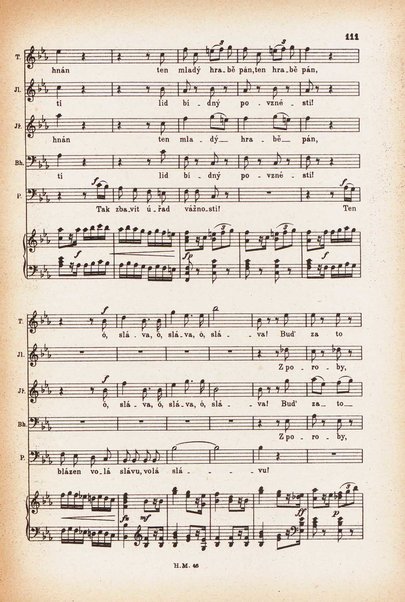 Jakobín : opera o třech dějstvích : op. 84 / Antonín Dvořák ; text napsala Marie Cervinková-Riegrová ; klavírní výtah se zpěvy upravil Roman Veselý