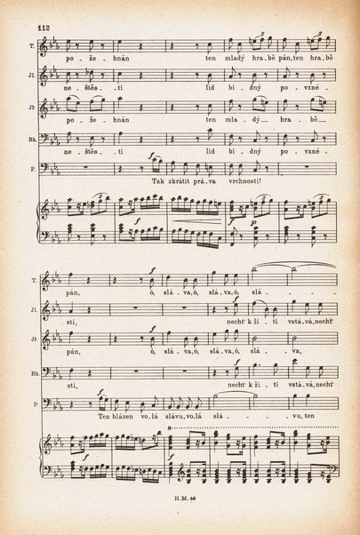 Jakobín : opera o třech dějstvích : op. 84 / Antonín Dvořák ; text napsala Marie Cervinková-Riegrová ; klavírní výtah se zpěvy upravil Roman Veselý