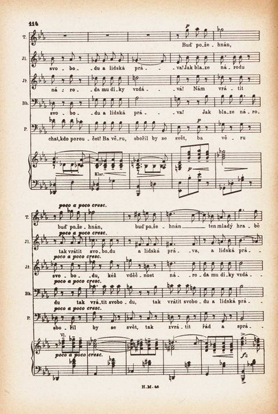 Jakobín : opera o třech dějstvích : op. 84 / Antonín Dvořák ; text napsala Marie Cervinková-Riegrová ; klavírní výtah se zpěvy upravil Roman Veselý