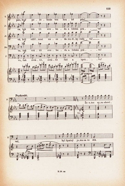 Jakobín : opera o třech dějstvích : op. 84 / Antonín Dvořák ; text napsala Marie Cervinková-Riegrová ; klavírní výtah se zpěvy upravil Roman Veselý