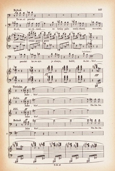 Jakobín : opera o třech dějstvích : op. 84 / Antonín Dvořák ; text napsala Marie Cervinková-Riegrová ; klavírní výtah se zpěvy upravil Roman Veselý