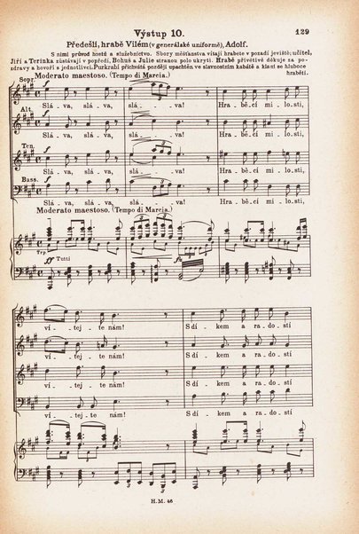 Jakobín : opera o třech dějstvích : op. 84 / Antonín Dvořák ; text napsala Marie Cervinková-Riegrová ; klavírní výtah se zpěvy upravil Roman Veselý