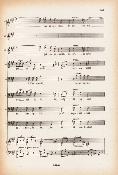 Jakobín : opera o třech dějstvích : op. 84 / Antonín Dvořák ; text napsala Marie Cervinková-Riegrová ; klavírní výtah se zpěvy upravil Roman Veselý