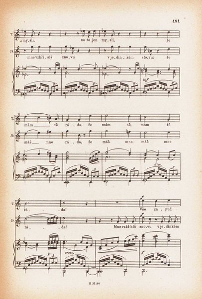 Jakobín : opera o třech dějstvích : op. 84 / Antonín Dvořák ; text napsala Marie Cervinková-Riegrová ; klavírní výtah se zpěvy upravil Roman Veselý