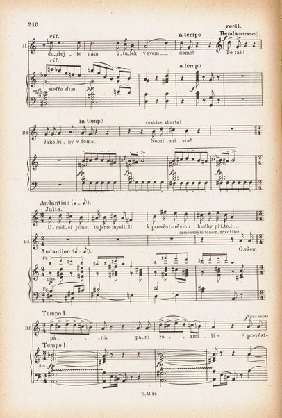 Jakobín : opera o třech dějstvích : op. 84 / Antonín Dvořák ; text napsala Marie Cervinková-Riegrová ; klavírní výtah se zpěvy upravil Roman Veselý